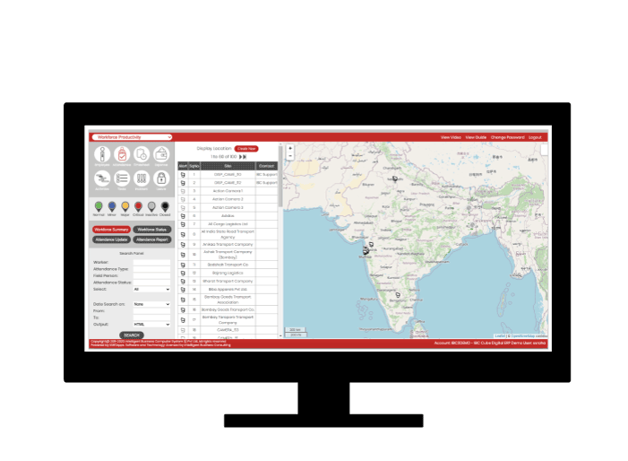 Dashboard with Map