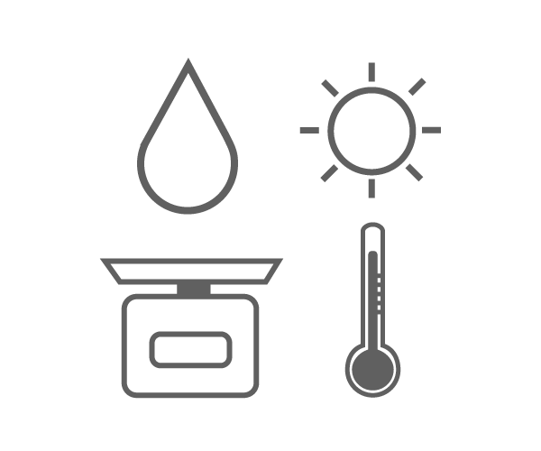 Temperature, Pressure, Load, Humidity and other environmental conditions